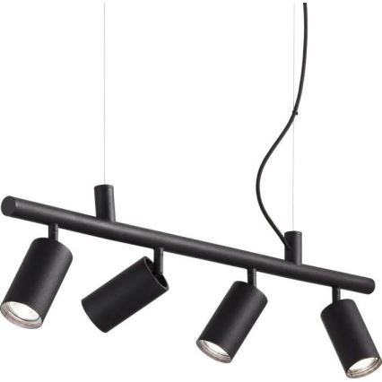 Ideal Lux - LED luster na sajli DYNAMITE 4xGU10/7W/230V CRI 90 crna