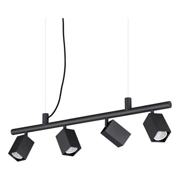 Ideal Lux - LED luster na sajli DYNAMITE 4xGU10/7W/230V CRI 90 crna