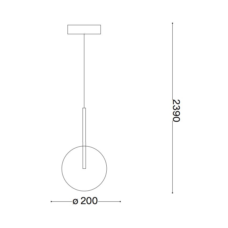 Ideal Lux - LED luster na sajli EQUINOXE 1xG4/2W/230V prečnik 20 cm sjajni hrom/dimljeno staklo
