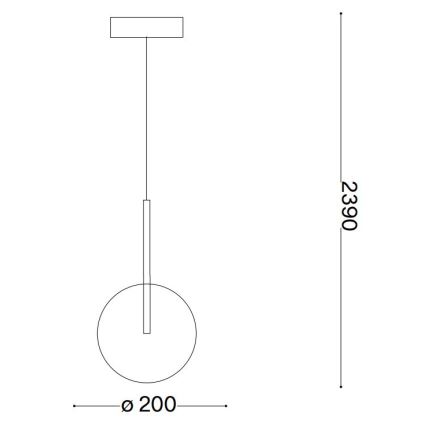 Ideal Lux - LED luster na sajli EQUINOXE 1xG4/2W/230V prečnik 20 cm mesing/prozirno