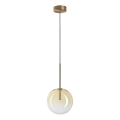 Ideal Lux - LED luster na sajli EQUINOXE 1xG4/2W/230V prečnik 20 cm mesing/zadimljeno staklo