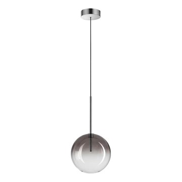 Ideal Lux - LED luster na sajli EQUINOXE 1xG4/2W/230V prečnik 20 cm sjajni hrom/dimljeno staklo
