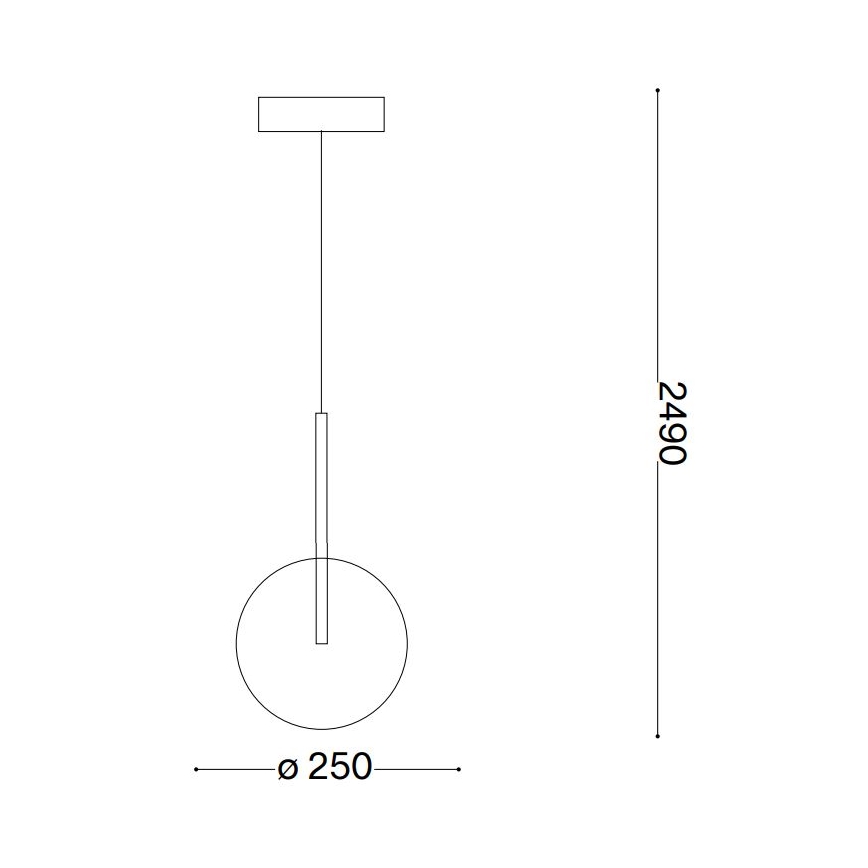 Ideal Lux - LED luster na sajli EQUINOXE 1xG4/2W/230V Ø 25 cm mesing/zadimljeno