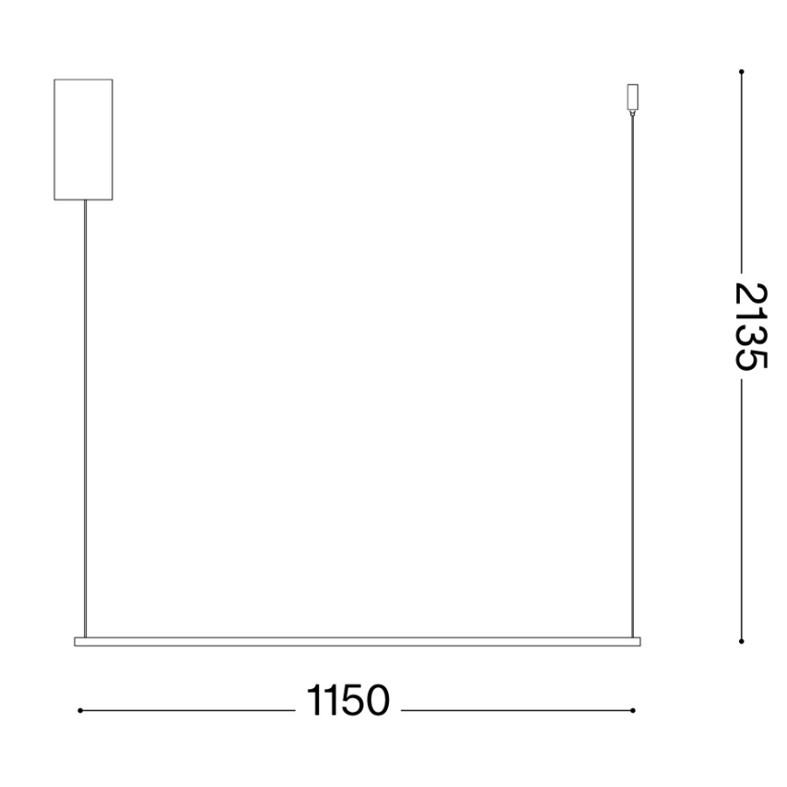 Ideal Lux - LED luster na sajli ESSENCE LED/19W/230V 3000K CRI 90 crna