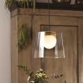 Ideal Lux - LED luster na sajli FADE 1xG9/3W/230V prečnik 27,3 cm zlatna/dimljena