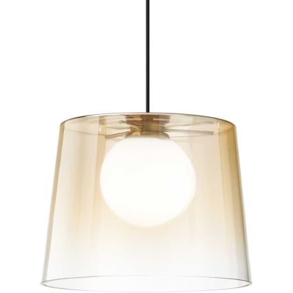 Ideal Lux - LED luster na sajli FADE 1xG9/3W/230V prečnik 27,3 cm zlatna/dimljena