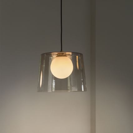 Ideal Lux - LED luster na sajli FADE 1xG9/3W/230V prečnik 27,3 cm zlatna/dimljena