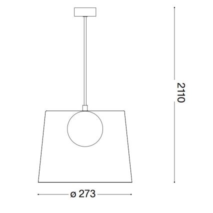 Ideal Lux - LED luster na sajli FADE 1xG9/3W/230V prečnik 27,3 cm zlatna/dimljena