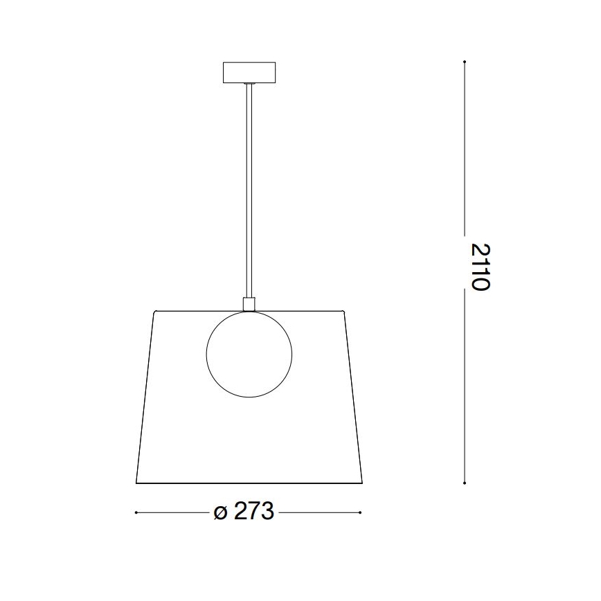 Ideal Lux - LED luster na sajli FADE 1xG9/3W/230V prečnik 27,3 cm zlatna/dimljena