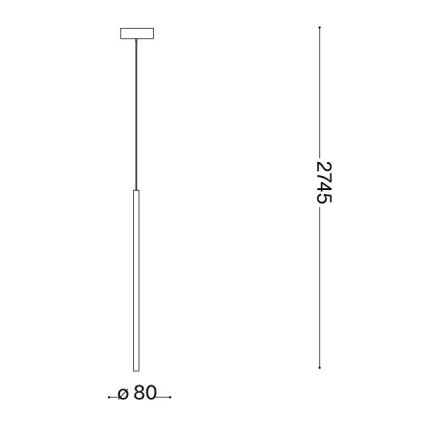 Ideal Lux - LED luster na sajli FILO LED/3,5W/230V 3000K CRI 90 bela