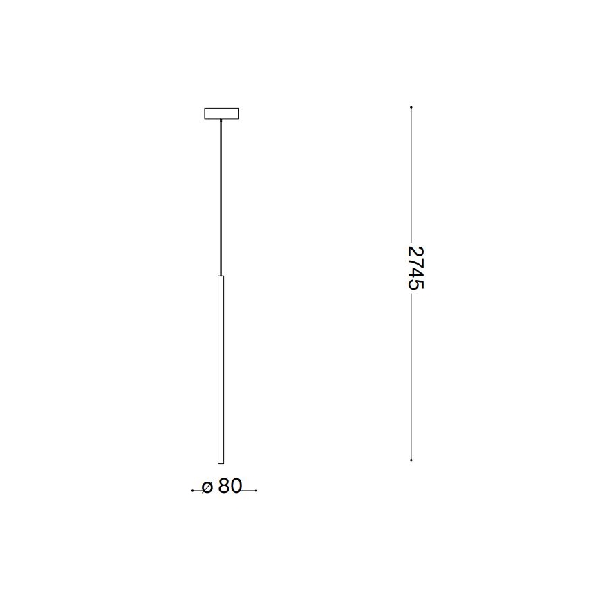 Ideal Lux - LED luster na sajli FILO LED/3,5W/230V 3000K CRI 90 bela