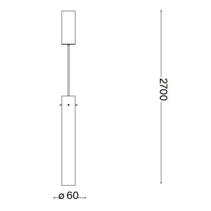 Ideal Lux - LED luster na sajli FLAM LED/10W/230V prečnik 6 cm CRI 90 proziran