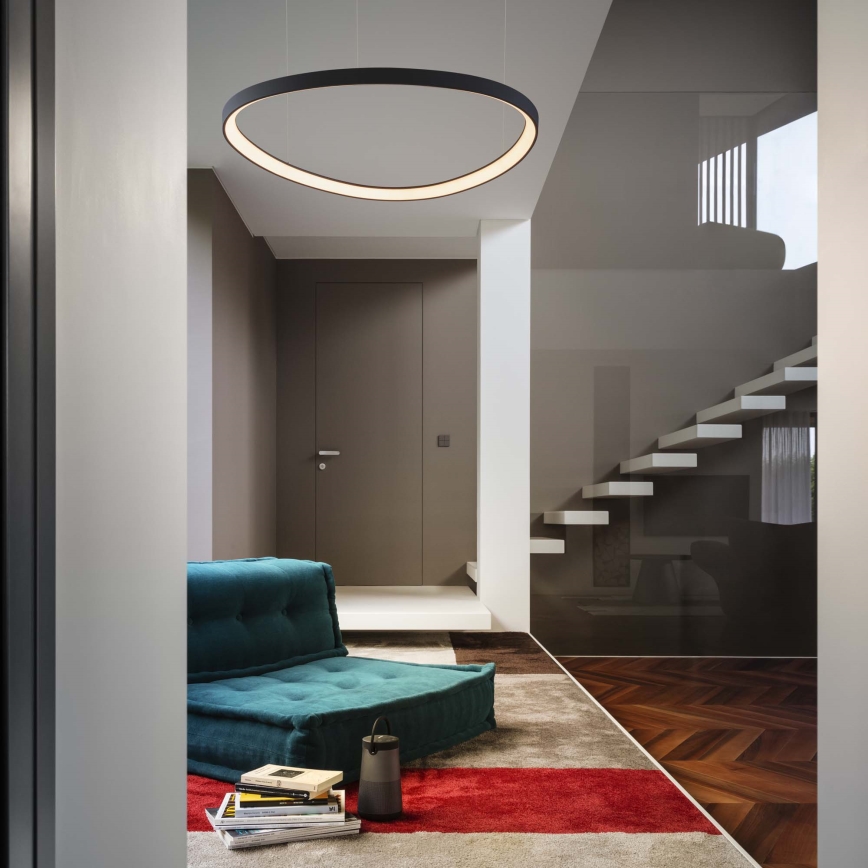 Ideal Lux - LED luster na sajli GEMINI LED/36W/230V 2700K prečnik 42,5 cm CRI 90 crna