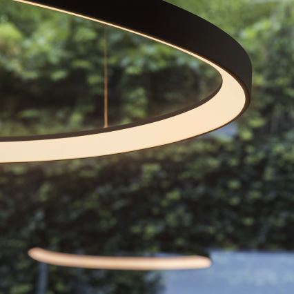 Ideal Lux - LED luster na sajli GEMINI LED/36W/230V 2700K prečnik 42,5 cm CRI 90 crna
