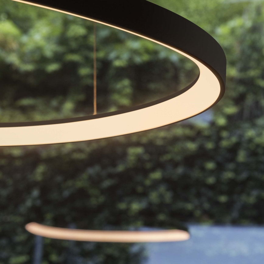 Ideal Lux - LED luster na sajli GEMINI LED/36W/230V 2700K prečnik 42,5 cm CRI 90 crna