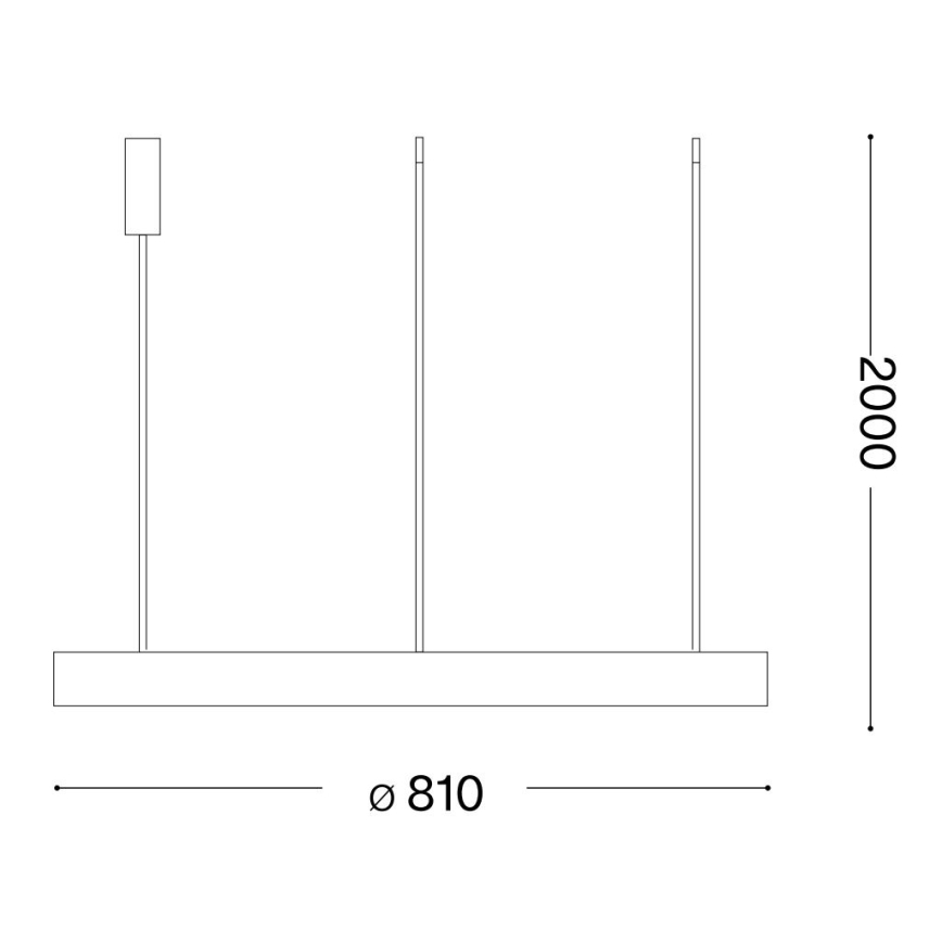 Ideal Lux - LED luster na sajli GEMINI LED/59W/230V Ø 81 cm CRI 90 zlatna
