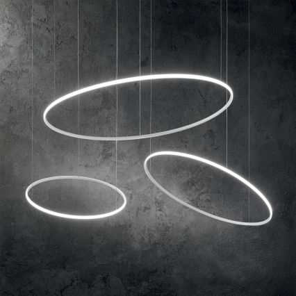 Ideal Lux - LED luster na sajli HULAHOOP LED/28W/230V 3000K prečnik 61 cm CRI 90 bela
