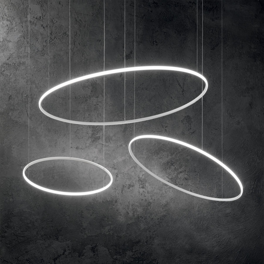 Ideal Lux - LED luster na sajli HULAHOOP LED/28W/230V 3000K prečnik 61 cm CRI 90 bela