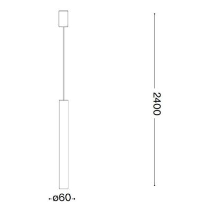 Ideal Lux - LED luster na sajli LOOK 1xGU10/7W/230V CRI 90 prečnik 6 cm bela