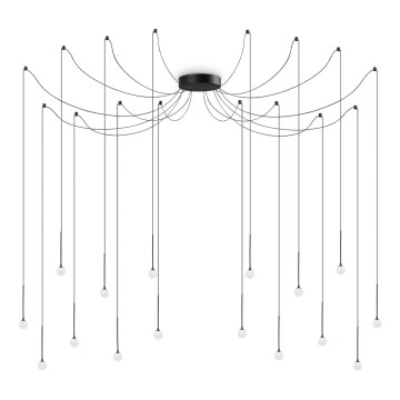Ideal Lux - LED luster na sajli LUCCIOLA 16xLED/16W/230V CRI 90 u obliku pauka, u crnoj boji