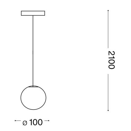 Ideal Lux - LED luster na sajli MAPA 1xG9/3W/230V, prečnik 10 cm, bela