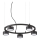 Ideal Lux - LED luster na sajli MINOR 5xGX53/9W/230V prečnika 50 cm crna