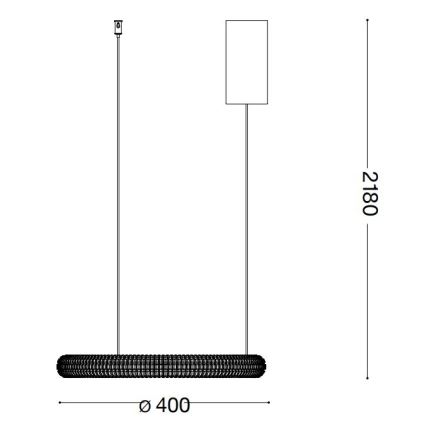 Ideal Lux - LED luster na sajli MIRACLE LED/25W/230V pr. 40 cm CRI 90 mat hrom