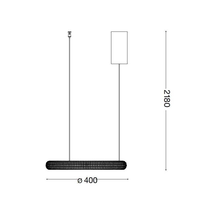 Ideal Lux - LED luster na sajli MIRACLE LED/25W/230V pr. 40 cm CRI 90 mat hrom