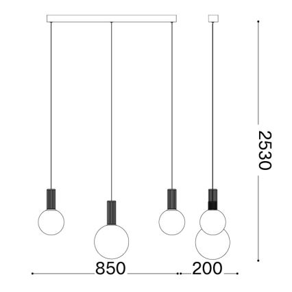 Ideal Lux - LED luster na sajli ODEON LED/20W/230V CRI 90 bež/bela