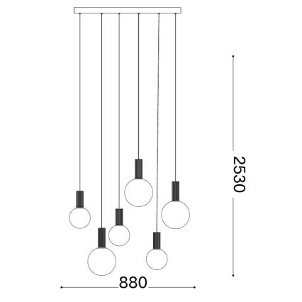 Ideal Lux - LED luster na sajli ODEON LED/39W/230V CRI 90 bež/bela