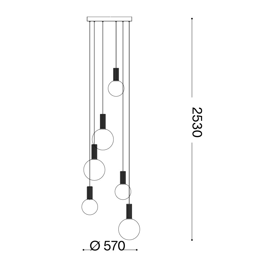 Ideal Lux - LED luster na sajli ODEON LED/39W/230V CRI 90 prečnik 57 cm bež/bela