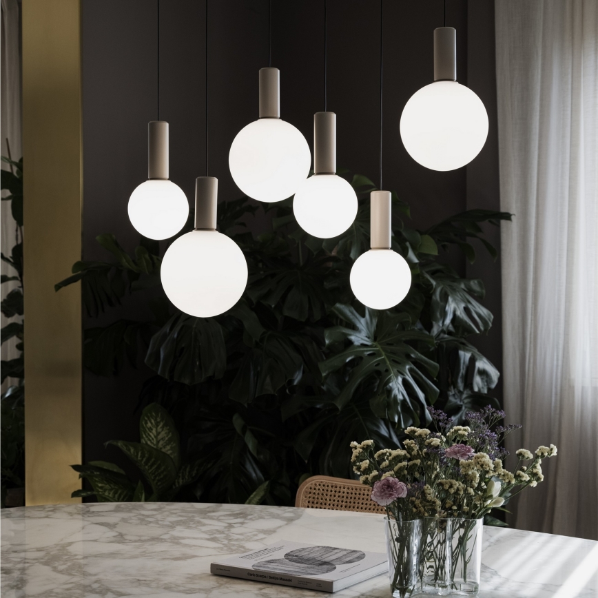 Ideal Lux - LED luster na sajli ODEON LED/8W/230V CRI 90 prečnik 20 cm bež/bela
