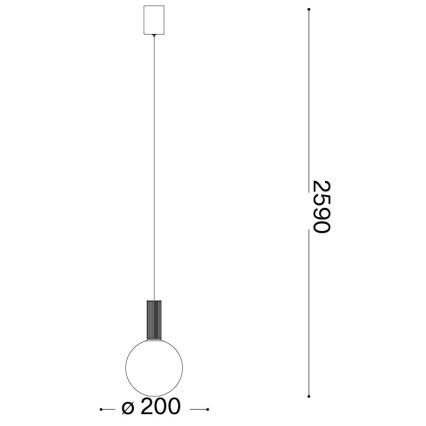 Ideal Lux - LED luster na sajli ODEON LED/8W/230V CRI 90 prečnik 20 cm bež/bela