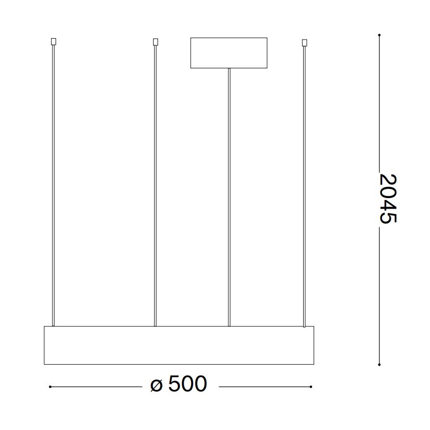 Ideal Lux - LED luster na sajli ORACLE LED/28W/230V 3000K prečnik 50 cm CRI 90 crna