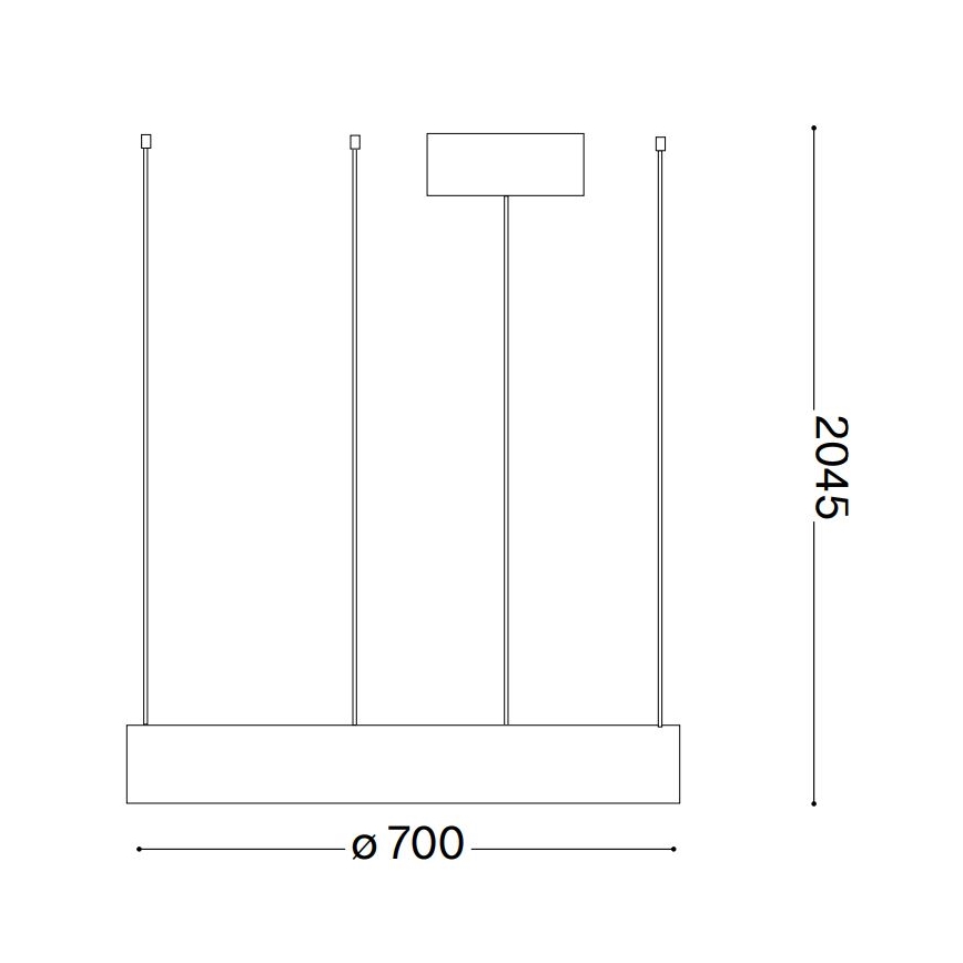 Ideal Lux - LED luster na sajli ORACLE, LED/35W/230V, 3000K, prečnik 70 cm, CRI 90, bela