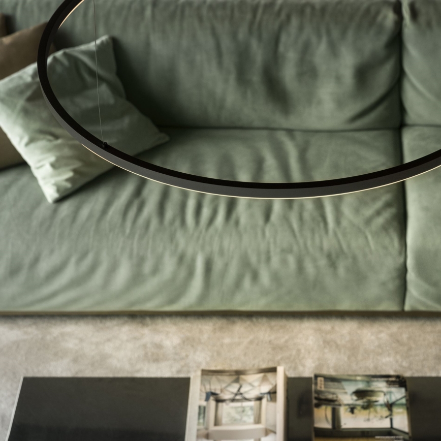 Ideal Lux - LED luster na sajli ORACLE LED/53W/230V 3000K CRI 90 prečnik 90 cm crna