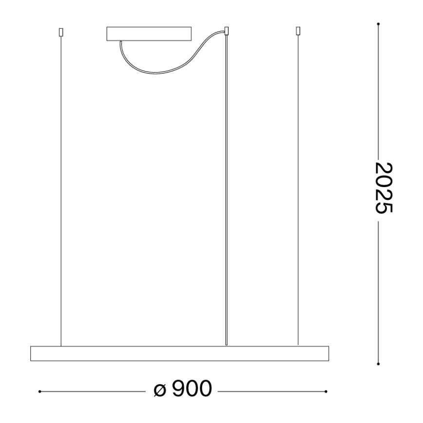 Ideal Lux - LED luster na sajli ORACLE LED/55W/230V 3000K prečnik 90 cm bela