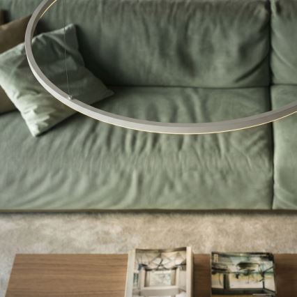 Ideal Lux - LED luster na sajli ORACLE SLIM, 29 W, 230 V, 2700 K, CRI 90, prečnik 50 cm, bela