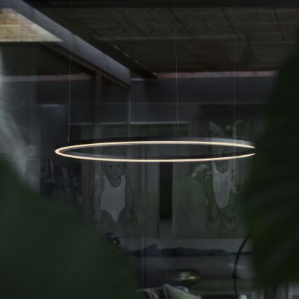 Ideal Lux - LED luster na sajli ORACLE SLIM LED/29W/230V 3000K CRI 90 prečnik 50 cm crna