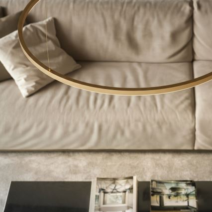 Ideal Lux - LED luster na sajli ORACLE SLIM LED/29W/230V 4000K CRI 90 prečnik 50 cm zlatna