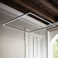 Ideal Lux - LED luster na sajli ORACLE SLIM LED/33W/230V 3000K CRI 90 50x50 cm crna