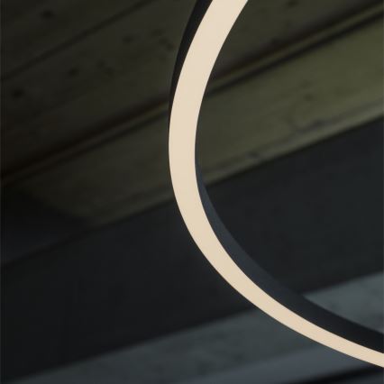 Ideal Lux - LED luster na sajli ORACLE SLIM LED/37W/230V 3000K CRI 90 prečnik 70 cm crna