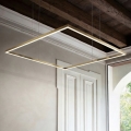 Ideal Lux - LED luster na sajli ORACLE SLIM LED/44W/230V 3000K CRI 90 70x70 cm zlatna