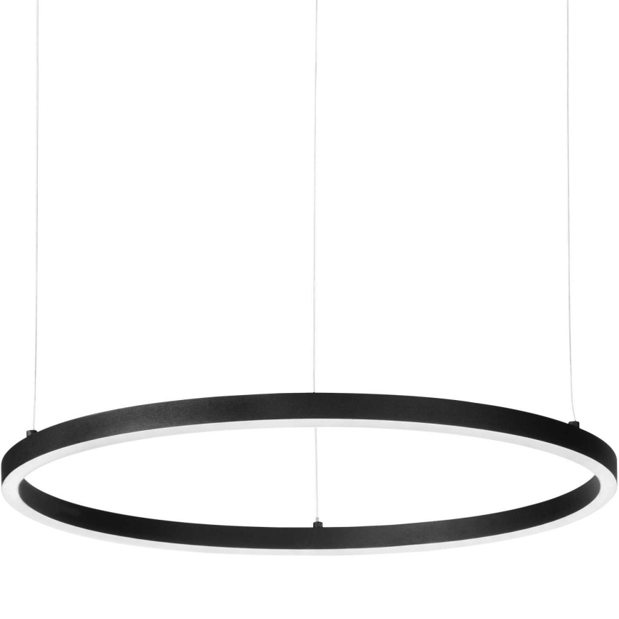 Ideal Lux - LED luster na sajli ORACLE SLIM LED/53W/230V 4000K CRI 90 prečnik 90 cm crna