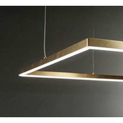 Ideal Lux - LED luster na sajli ORACLE SLIM LED/53W/230V 3000K CRI 90 90x90 cm zlatna