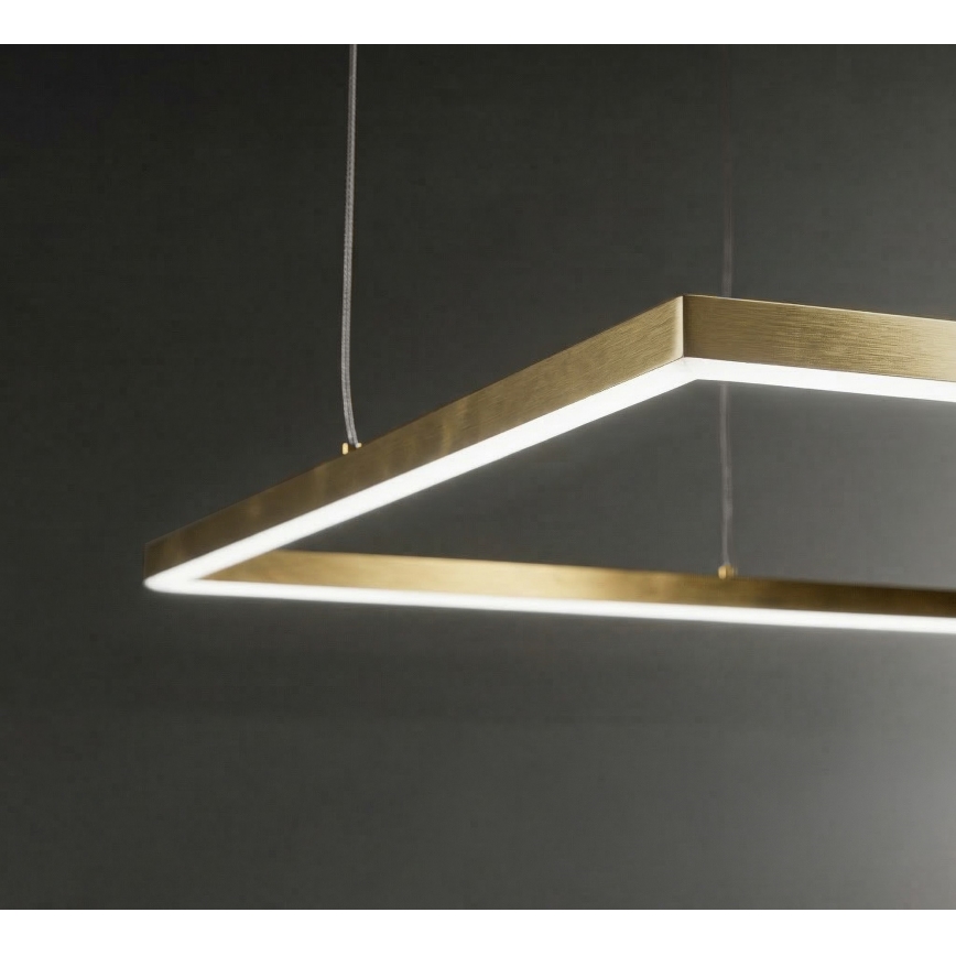 Ideal Lux - LED luster na sajli ORACLE SLIM LED/53W/230V 3000K CRI 90 90x90 cm zlatna