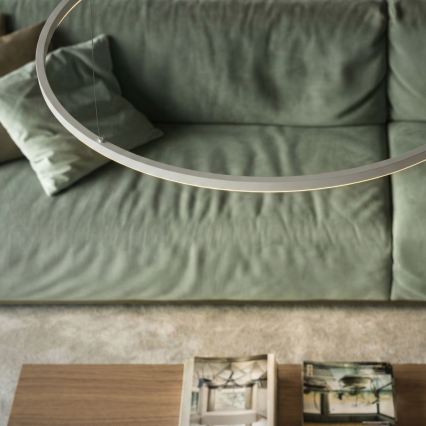 Ideal Lux - LED luster na sajli ORACLE SLIM LED/83W/230V 4000K CRI 90 prečnika 150 cm bela