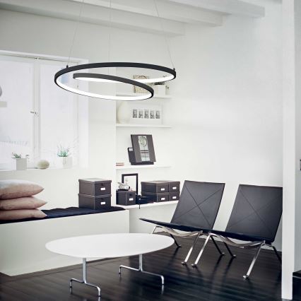 Ideal Lux - LED luster na sajli OZ LED/52W/230V prečnik 80 cm CRI 90 crna