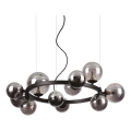 Ideal Lux - LED luster na sajli PERLAGE 11xG9/3W/230V, prečnik 73 cm, crna/dimljeno-crna
