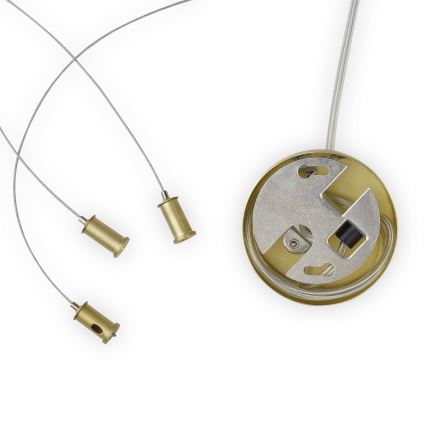Ideal Lux - LED luster na sajli PERLAGE 14xG9/3W/230V prečnik 85 cm zlatna/bela